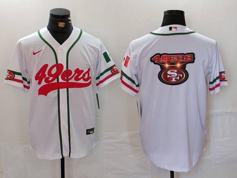 Men San Francisco 49ers Blank White Joint Name 2024 Nike Limited NFL Jersey style 7036